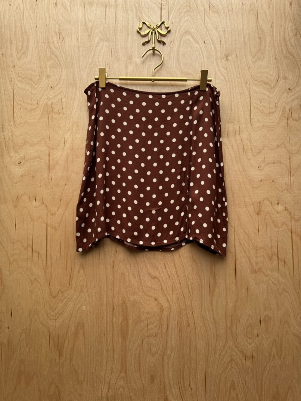 REFORMATION Au Lait Margot Polka Dot Woven Mini Skirt 12 - Picture 3 of 9